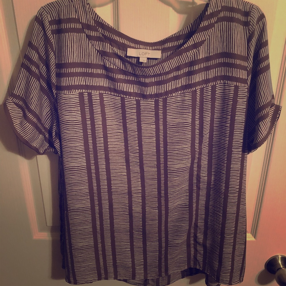 Loft army green blouse.